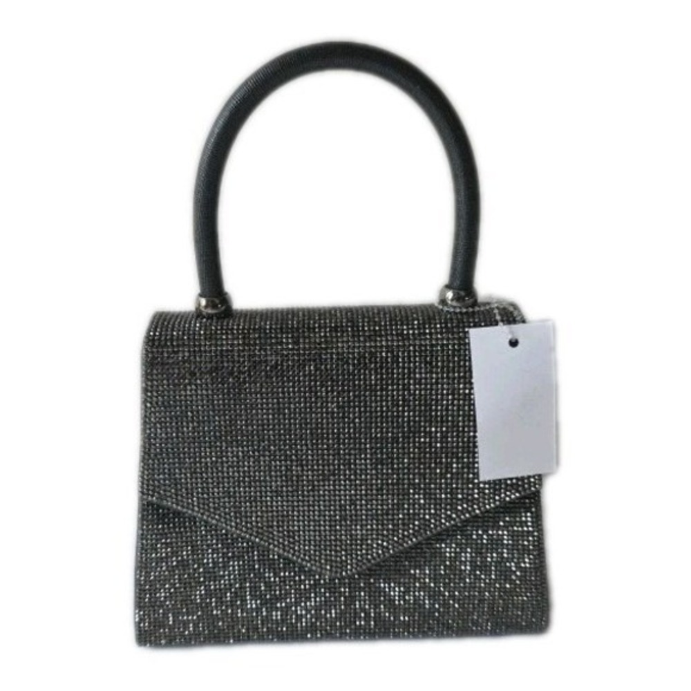 Aldo Evening Silver Sequins Top Handle Crossbody Cocktail Purse NWT